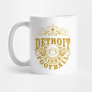 Vintage Retro Detroit Lions Football Mug